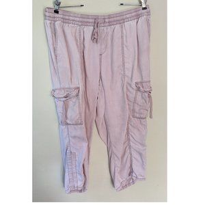 Lane Bryant Petal Pink Cropped Cargo Pants